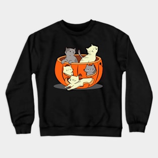 Cats in pumpkin Crewneck Sweatshirt